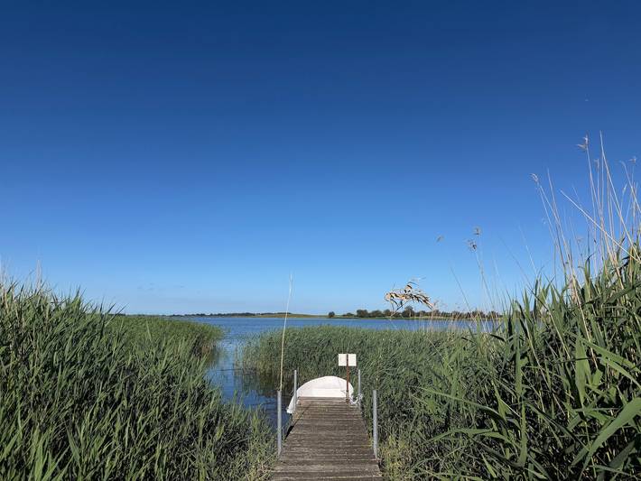 Ganze Ferienwohnung, Ferienwohnung - Rügenbrise mit Seeblick mit 3 Bädern, Steg und Paddelboot - alle inklusive in Halbinsel Zudar, Garz/Rügen