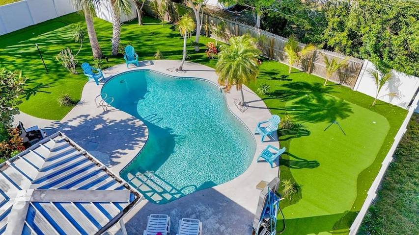 Apartament wakacyjny dla 4 osób, z ogród i basen, zwierzęta dozwolone w Largo