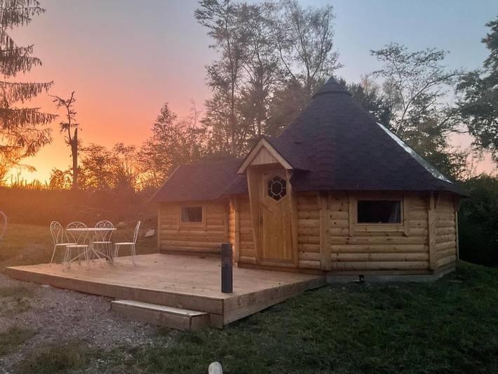 Chalet pour 3 personnes, avec Terrasse ainsi que Jardin et Vue