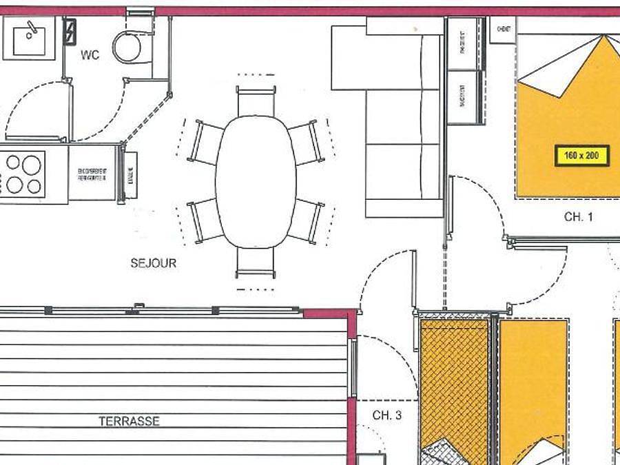 Camping Sites et Paysages - Les Pinèdes - Chalet 6 personnes - Privilège 4 adultes + 2 enfants Prestige in La Colle-sur-Loup, Région de Cannes