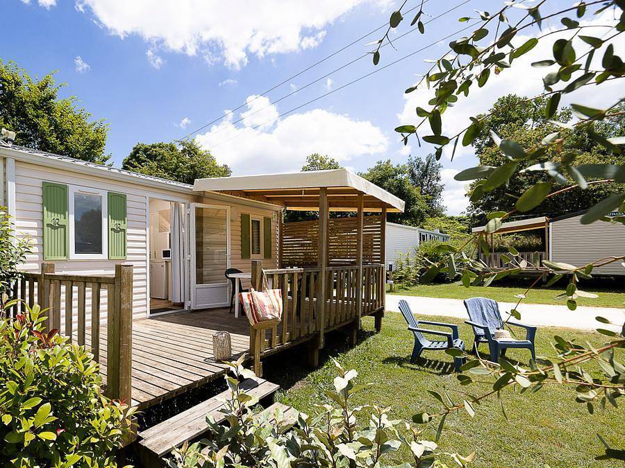 Camping La Cigaline - Mobilheim 2 personen - Loupiac in Montpon-Ménestérol, Périgord Blanc