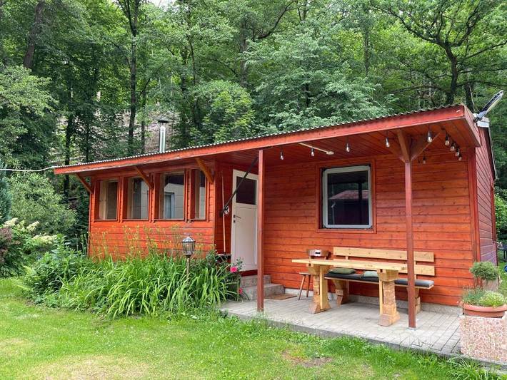 Camping für 5 Personen, mit Terrasse und Garten sowie Ausblick in Thueringer Meer