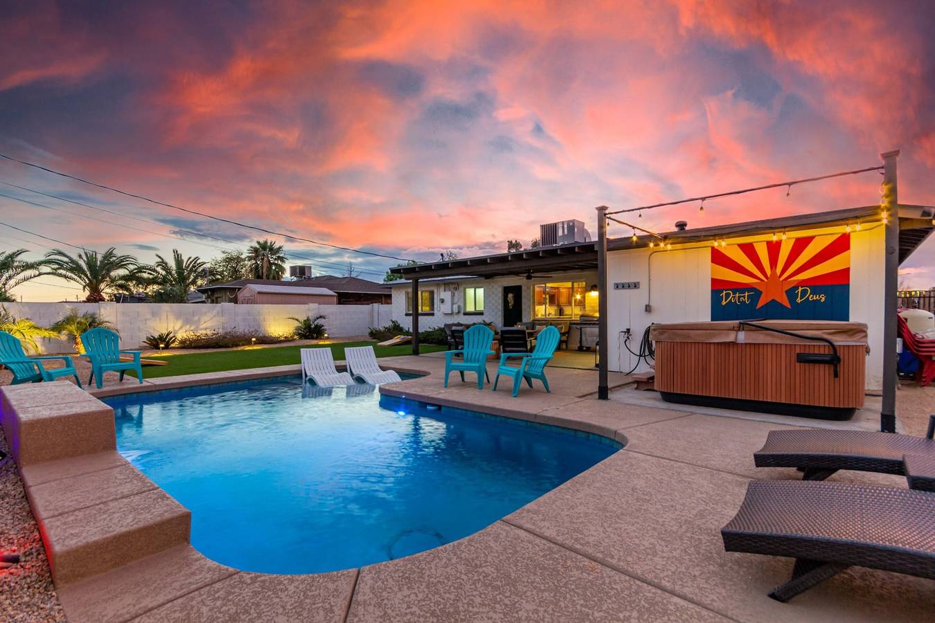 Sw Modern Retreat 2 Masters Pool Hottub Firepit in Scottsdale, Maricopa County