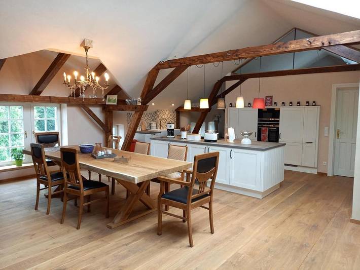 Ferienwohnung für 2 Personen, mit Ausblick und Garten sowie Sauna, mit Haustier