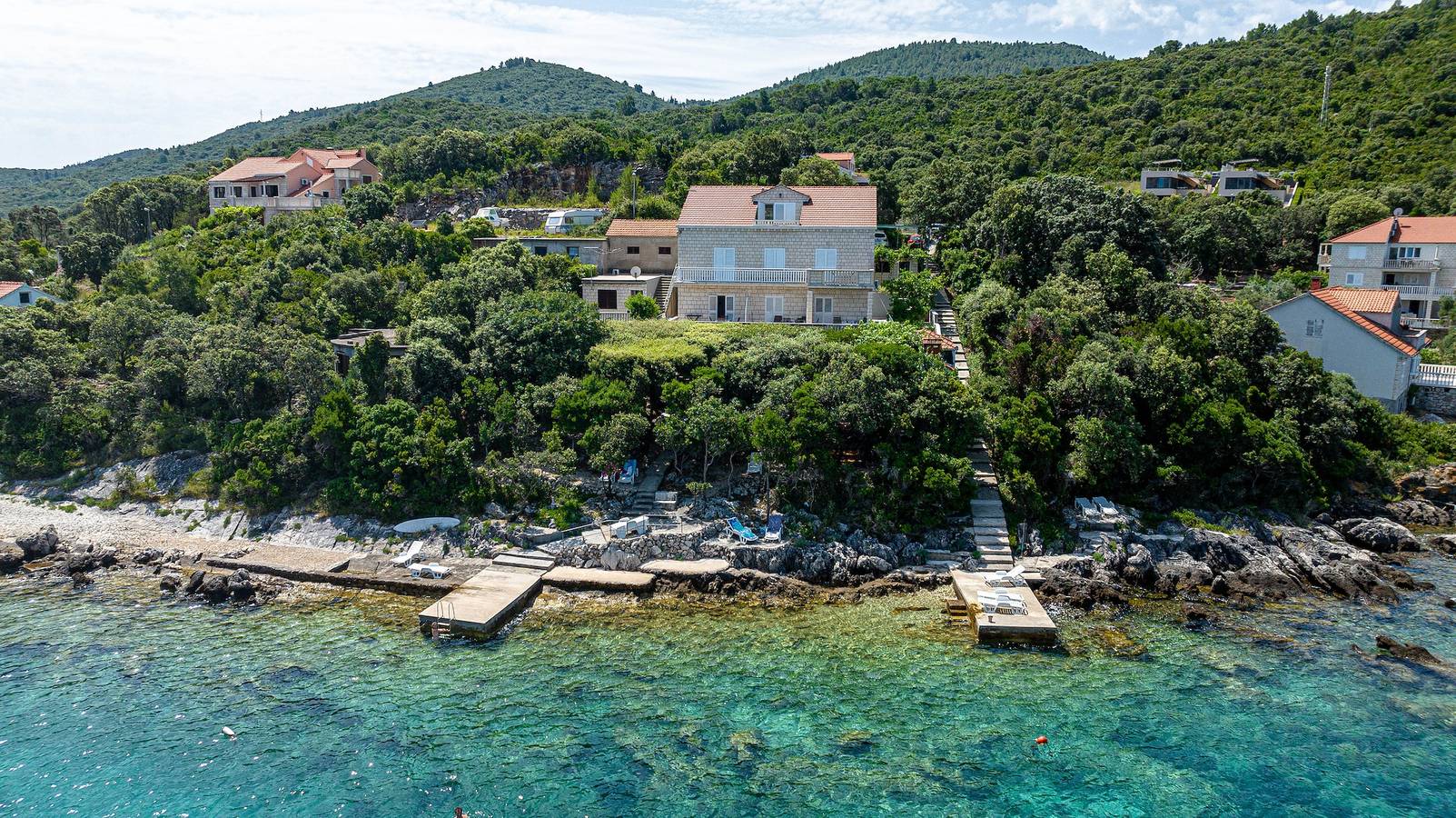 Ganze Wohnung, 1-Zimmer-Ferienwohnung am Strand Tri Zala, Korcula A-9237-e in Zrnovska Banja, Korcula