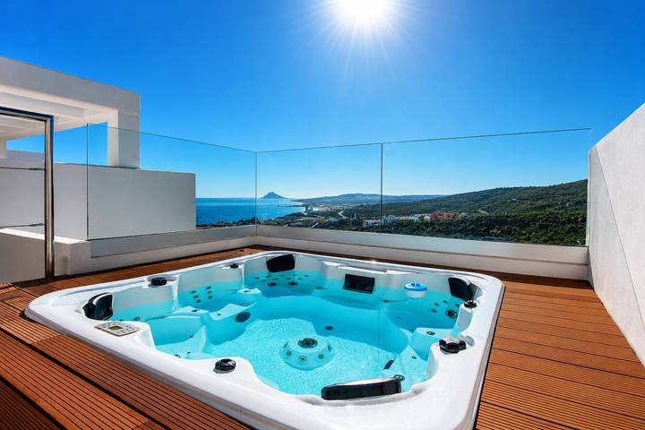 Casa de vacaciones para 8 personas, con Balcón y Terraza además de Jardín y Piscina en Manilva
