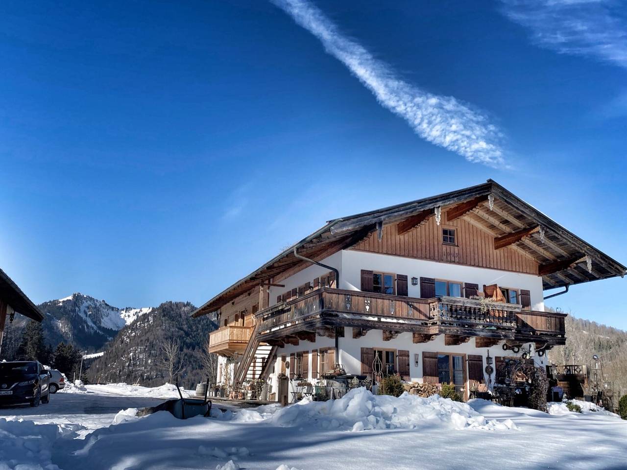 Geheel appartement, Appartement 'Ferienwohnung Unternberg' met Uitzicht op de Bergen, Gedeeld Terras en Wifi in Ruhpolding, Beierse Alpen