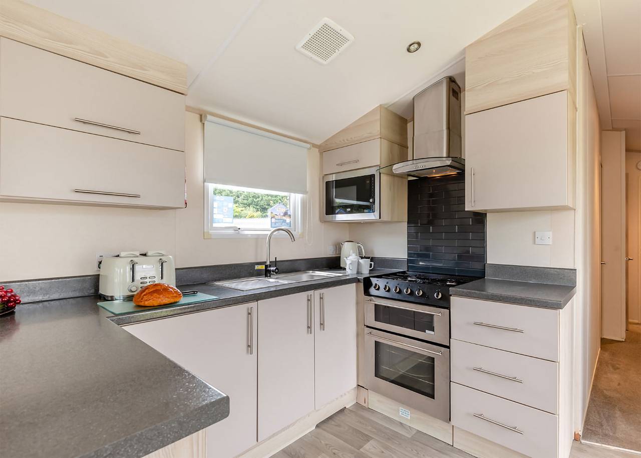 Gold Caravan with parking in Skegness, Lincolnshire