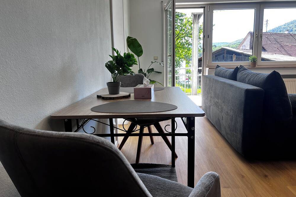 Ganze Wohnung, Apartment Ferienwohnung mit Grünem Blick Terrasse & Neu saniert 24h Check-In in Freudenberg am Main, Taubertal