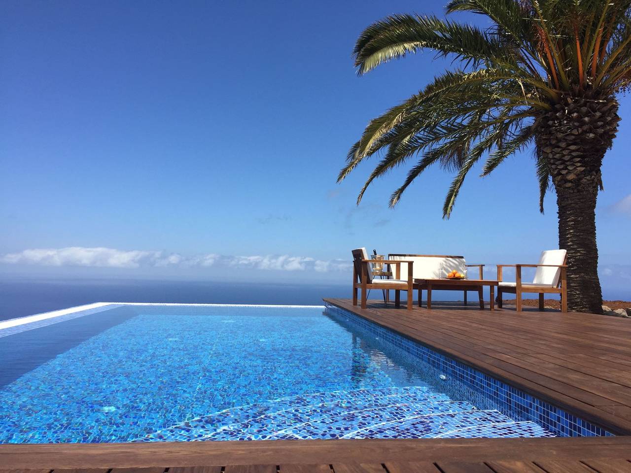 Romantische Ferienvilla mit Infinity-Pool und Panoramameerblick in Puntagorda, La Palma Norte