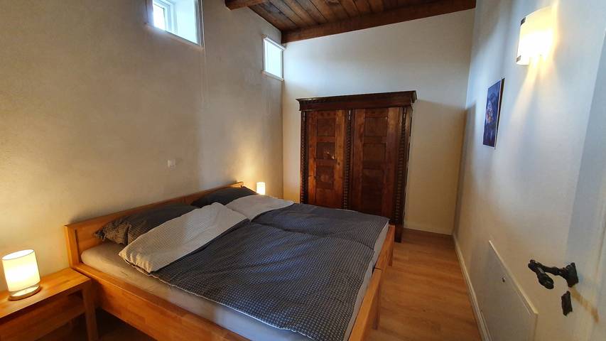Ferienwohnung für 4 Personen, mit Balkon und Garten sowie Ausblick