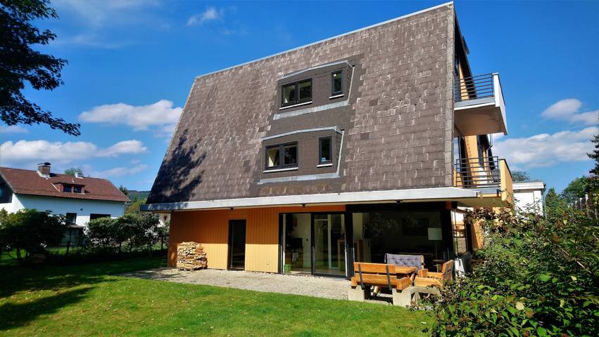 Ferienwohnung für 2 Personen, mit Terrasse und Ausblick sowie Garten, mit Haustier im Oberharz
