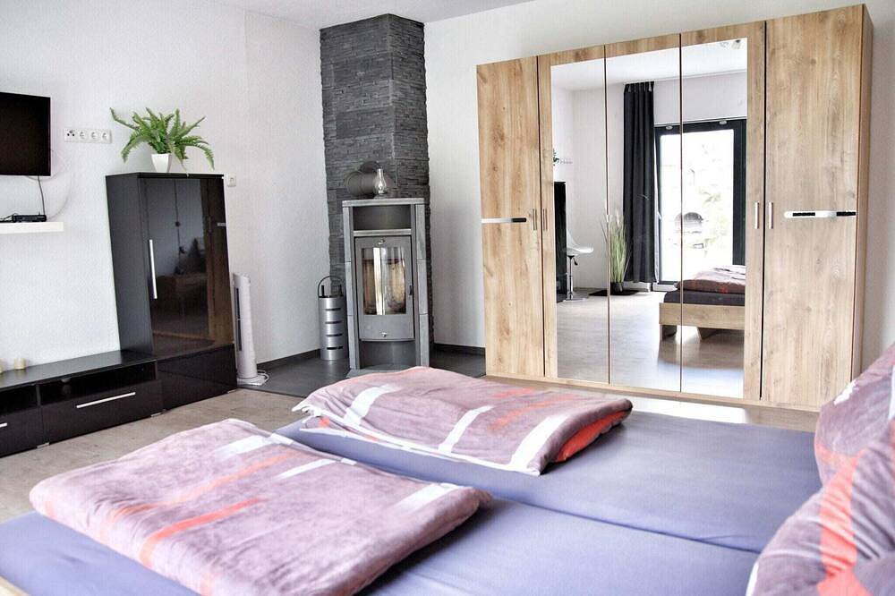 Familienurlaub mit Blick auf die Lagune in Mönkebude, Vorpommern Greifswald