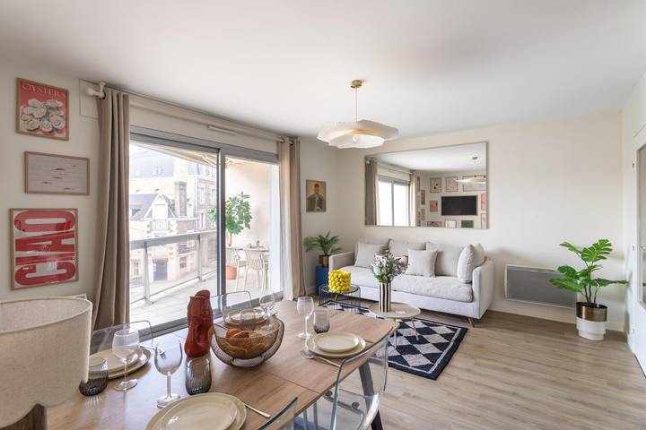 Gîte pour 4 personnes, avec balcon, animaux acceptés dans Plage de l'Ecluse