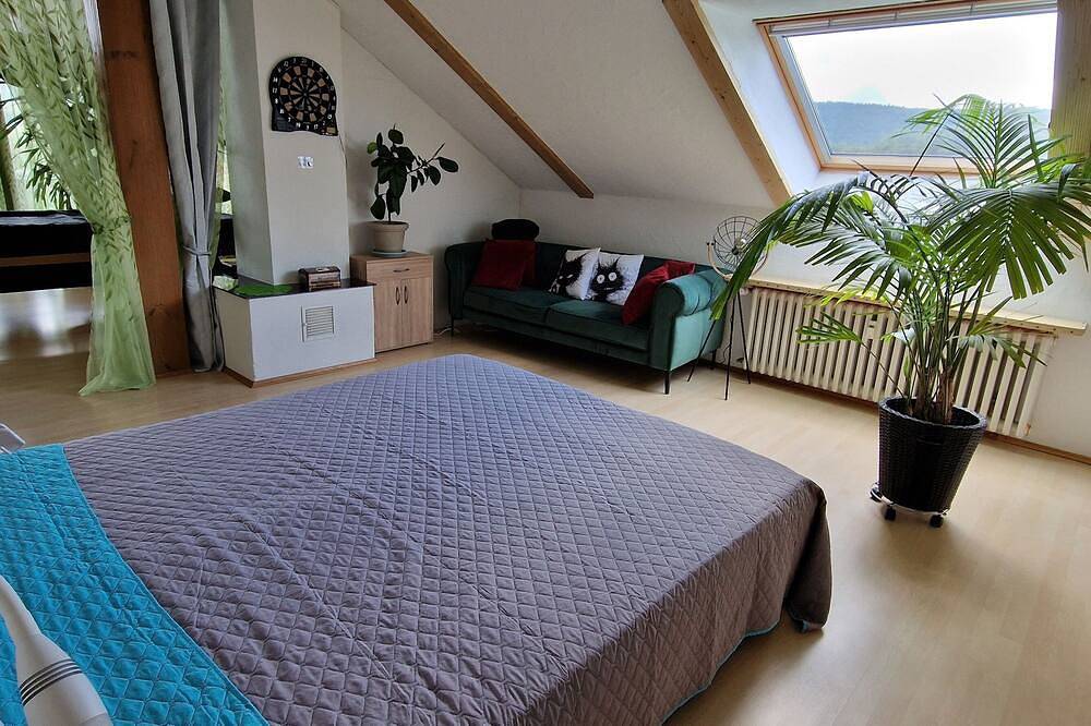 Ganze Wohnung, 105 m² Gemütlichkeit mit Billardtisch und großem Balkon.\nhaustierfreundlich! in Wiesenbronn, Fränkisches Weinland