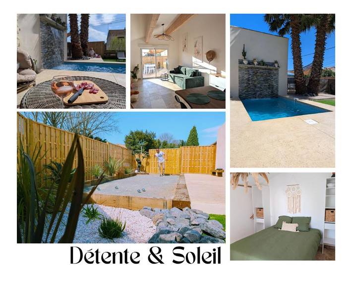 Location de vacances pour 6 personnes, avec jardin et piscine, adapté aux familles à Tourbes