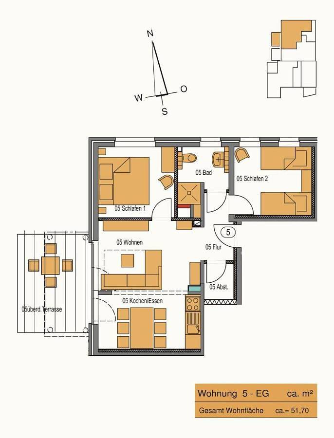 Ferienhaus für 4 Personen, mit Terrasse auf Borkum - 2