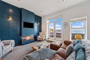 Ferienwohnung für 4 Personen, mit Ausblick und Meerblick sowie Balkon in Wales