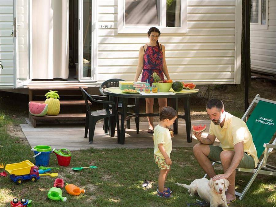 Camping Sabbiadoro - Mobilheim 2 personen - H+-Komfort in Lignano Sabbiadoro, Udine Provinz