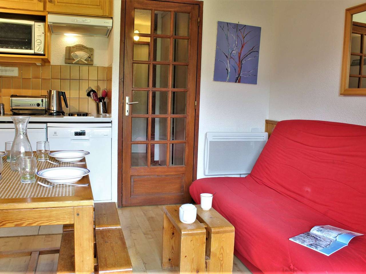 Apartamento entero, Apartamento acogedor de 2 piezas con balcón y acceso a piscina en Risoul in Station de Risoul, Risoul
