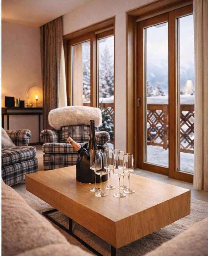 Chalet pour 6 personnes, avec balcon dans Courchevel 1300 (Le Praz)