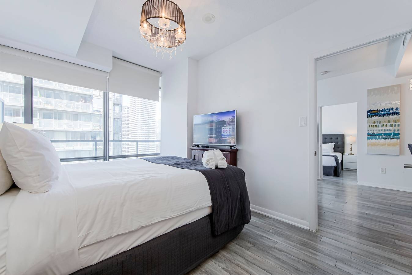 Apartamento vacacional entero, Condominio de 2 dormitorios con capacidad para 6 personas cerca del hospital Sick Kids, Tgh, Princess Margaret, U of T in Toronto, Lago Ontario (Kanada)