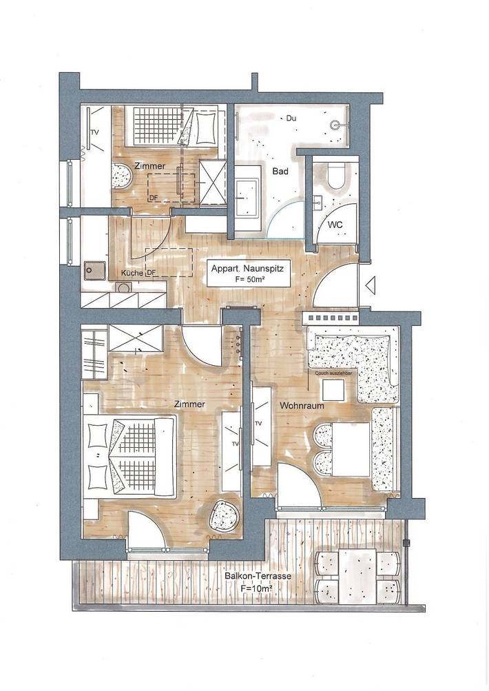 B&B für 5 Personen, mit Ausblick und Balkon, kinderfreundlich in Kufstein Umgebung - 4
