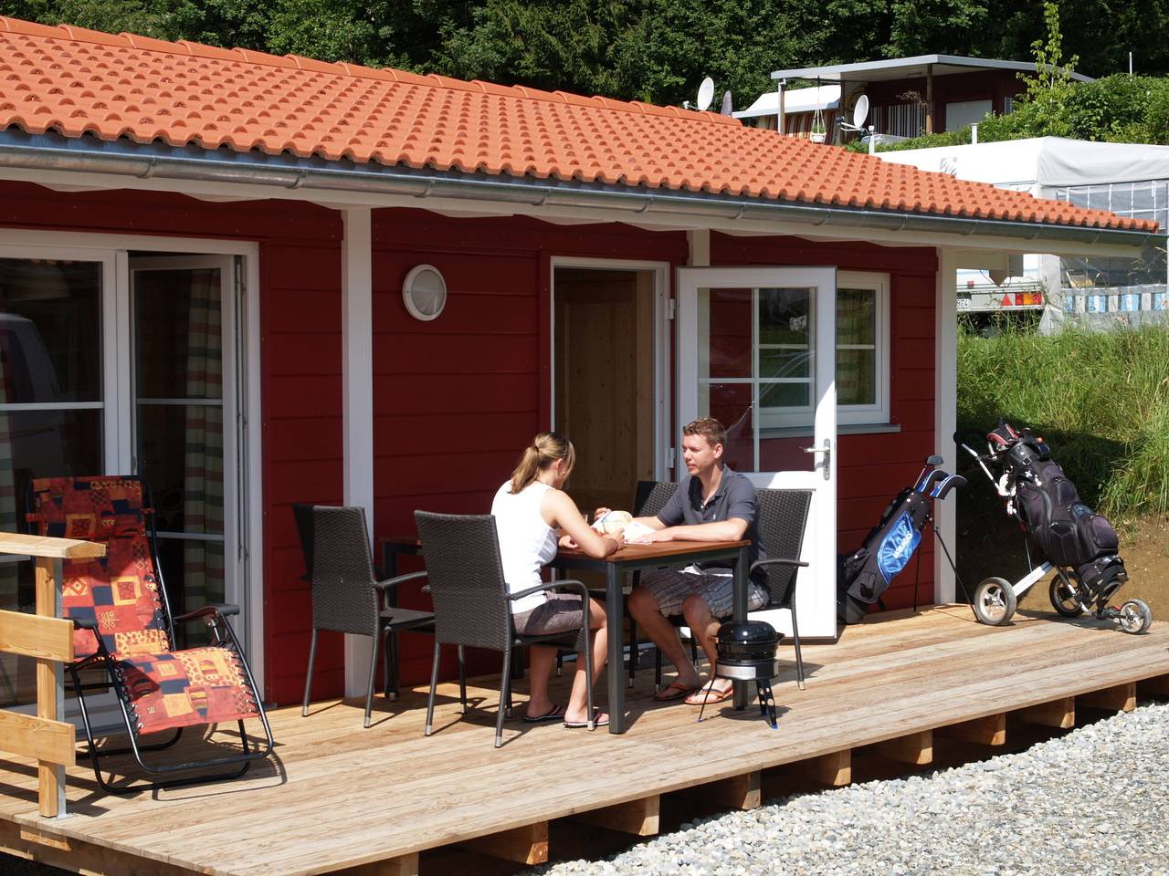Blockhaus Campingplatz Alpenblick in Weiler-Simmerberg, Bayerisch Schwaben