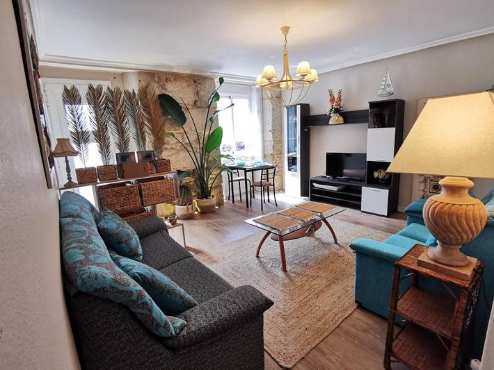 Apartamento para 6 personas, con vistas y terraza en Baiona