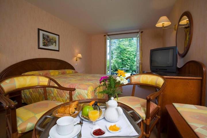 Hôtel pour 2 personnes, avec piscine et jardin ainsi que sauna et terrasse, animaux acceptés à Le Veurdre - 4