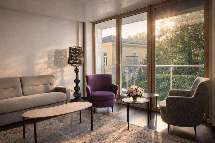 Ferienwohnung für 4 Personen, mit Pool und Balkon sowie Ausblick und Sauna in Triest