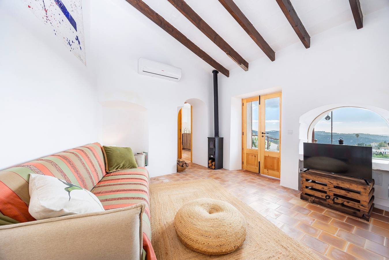 Maison rurale 'Can Titina' avec vue mer, piscine privée et Wi-Fi in Galilea, Puigpunyent