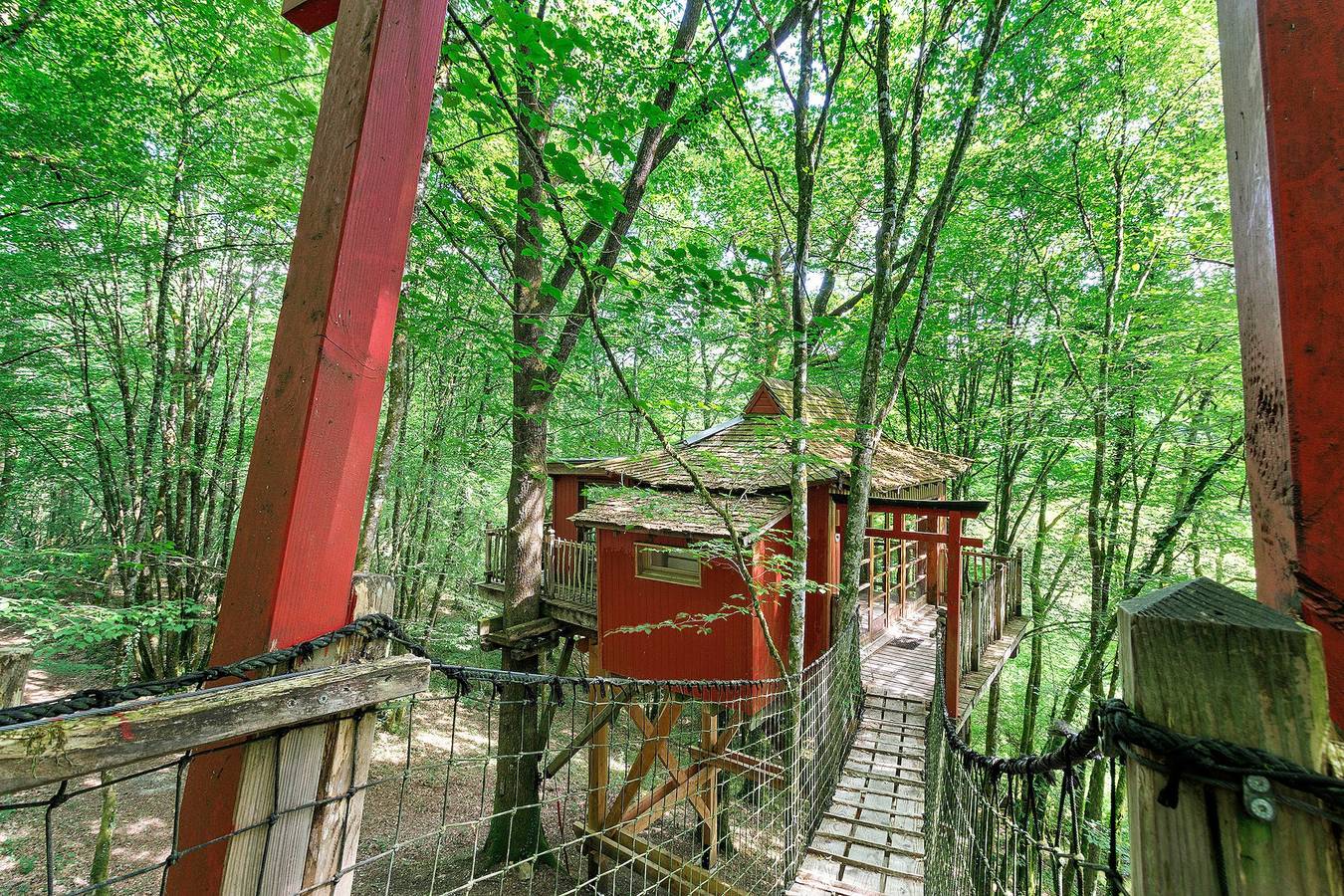 La Cabane Zen – Escapade unique perchée à 8m dans la forêt, pont suspendu, terrasse et activités in Angoisse (Dordogne), Périgord Vert