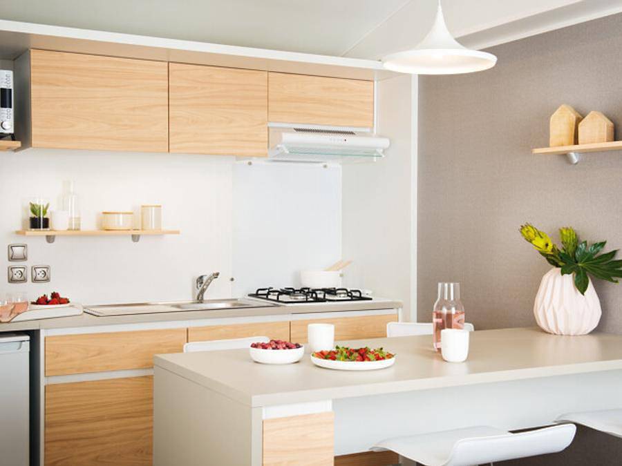 Camping Domaine de l'Epinette - Mobilheim 6 personen - Cottage Loggia in Châtillon (Jura), Jura