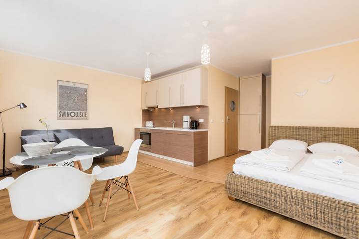 Studio für 2 Personen, mit Balkon, kinderfreundlich in Swinemünde