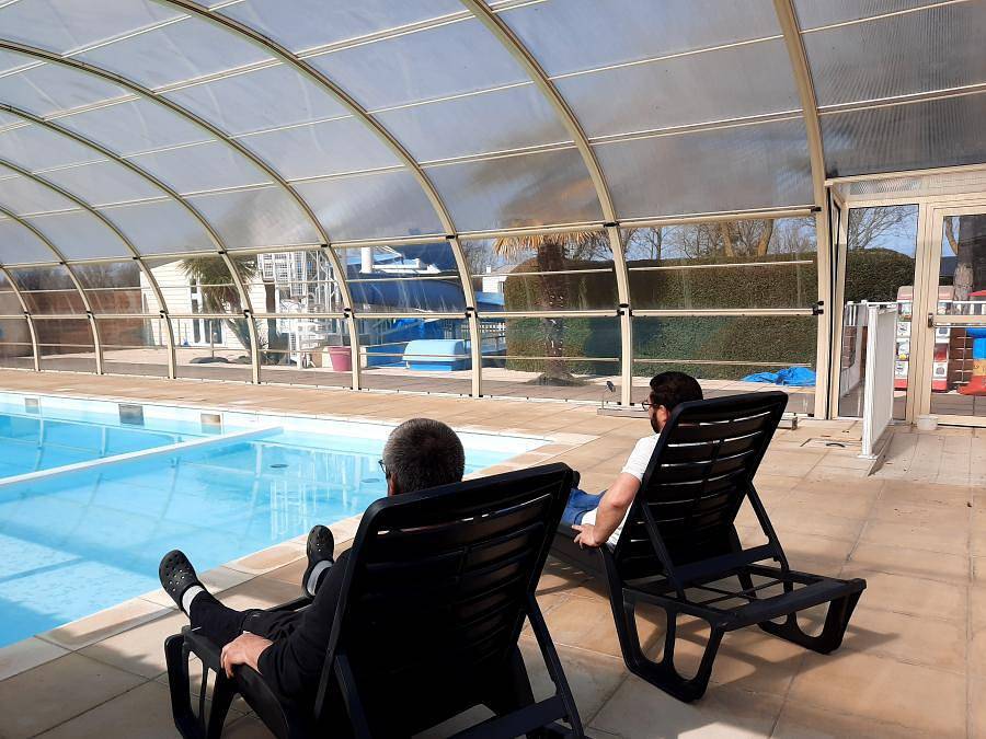 Camping Le Robinson - Mobilheim 6 personen - 6 Confort Plus - 31m² - 3 Zimmer + halboffene Terrasse in Colleville-sur-Mer, Bayeux und Umgebung