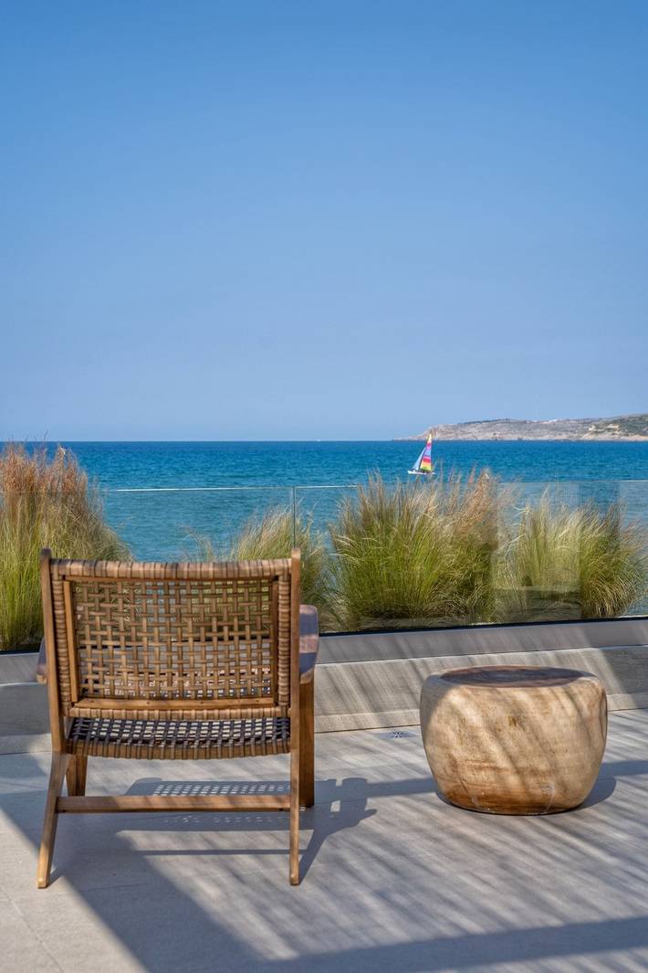 Ferienhaus für 7 Personen, mit Meerblick und Garten in Kalyves