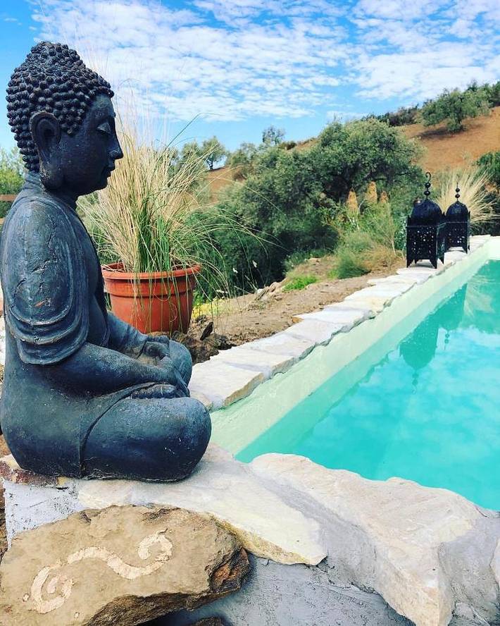 Albergue para 2 personas, con jardín además de piscina y vistas, Se admiten mascotas en Canillas de Albaida