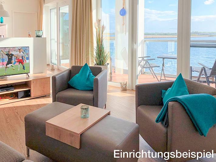 Ferienwohnung für 6 Personen, mit Balkon und Terrasse sowie Sauna und Ausblick in Schwansen - 2