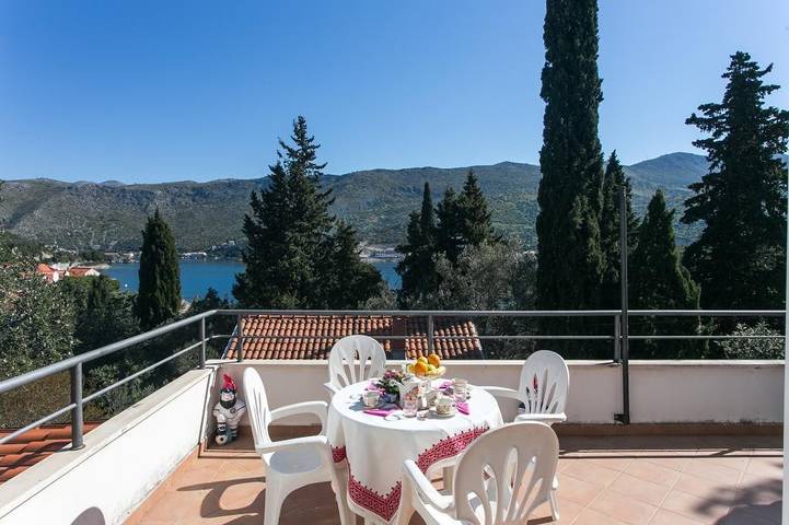 Ferienwohnung für 4 Personen, mit Meerblick und Balkon
