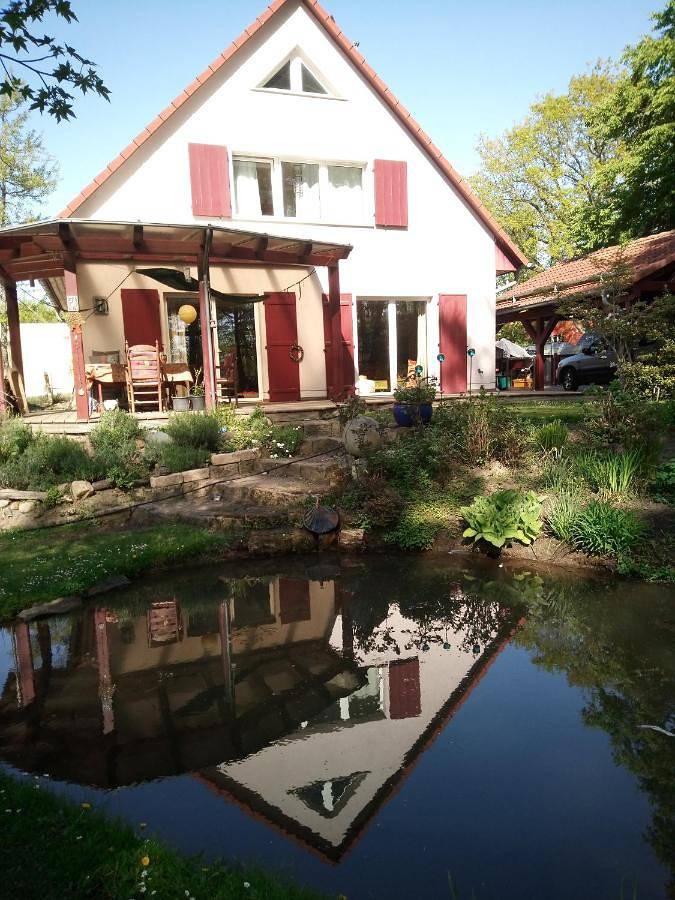 Ferienwohnung für 4 Personen, mit Terrasse und Garten sowie Sauna und Ausblick