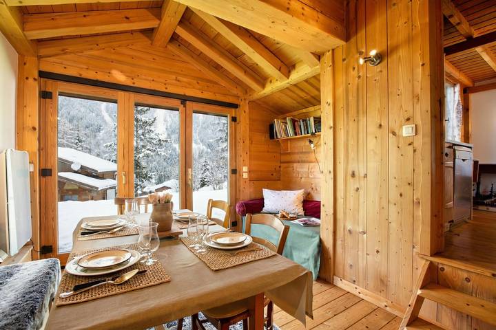 Appartement entier, Chalet des Cristaux cosy alpine style for 5 in Chamonix-Mont-Blanc, Massif du Mont-Blanc