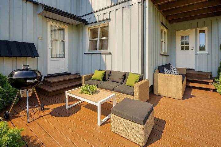 Ferienwohnung für 2 Personen, mit Balkon und Terrasse sowie Garten und Ausblick in Drammen