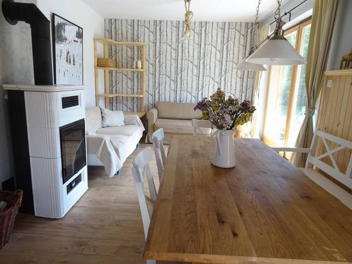 Apartament wakacyjny dla 7 osób, z ogród i taras, zwierzęta dozwolone w Rzyki