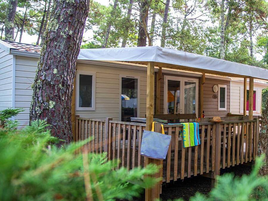 Camping Domaine de la Marina - Mobilhome 8 personas - Mobil-home | Premium Azure | 3 Dormitorios | 6/8 Pers. | Terraza elevada | Tv in Messanges, Region de Dax