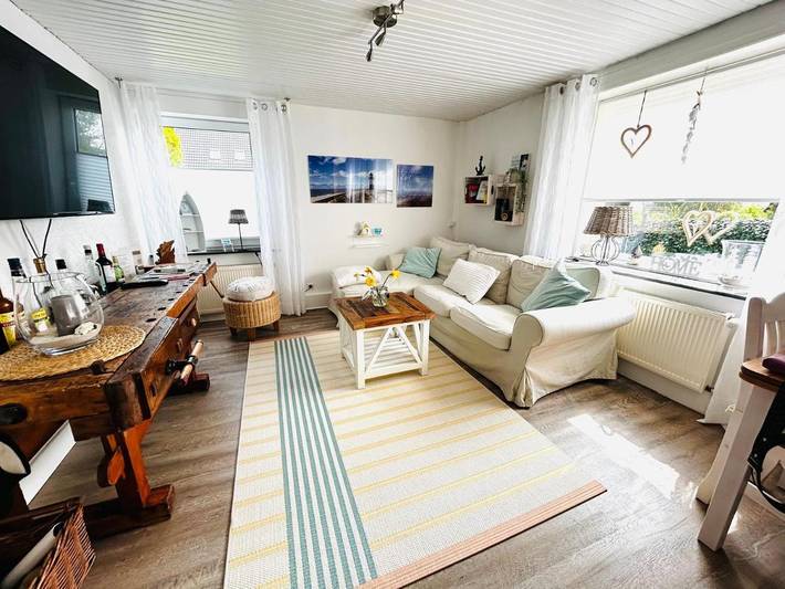 Ferienhaus für 4 Personen, mit Terrasse und Garten sowie Ausblick in Norddeich (Schleswig-Holstein)