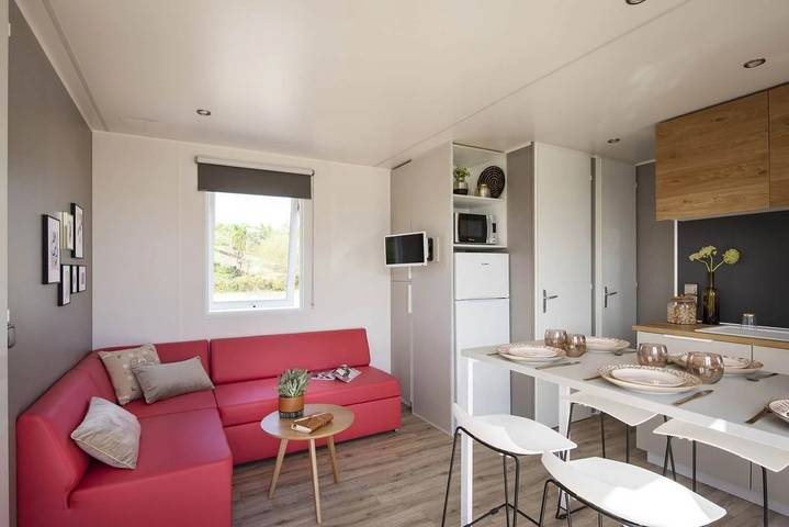 Mobil home pour 6 personnes, avec bassin pour enfant à Bessan - 4