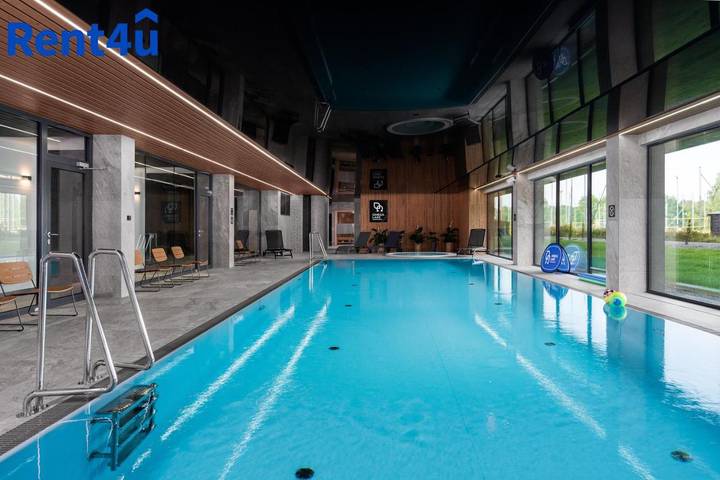 Ferienwohnung für 4 Personen, mit Balkon und Ausblick sowie Pool und Sauna, mit Haustier in Allenstein