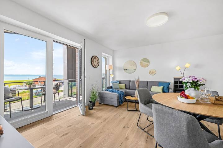 Ganze Wohnung, The View B16 Meeresleuchten - Balkon, Schlafsofa, gemein. Sauna, Aufzug in Badedeich Dagebüll, Dagebüll