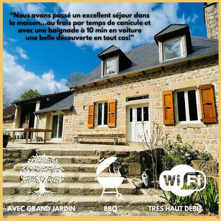 Location de vacances pour 12 personnes, avec jardin et vue, animaux acceptés dans Darazac